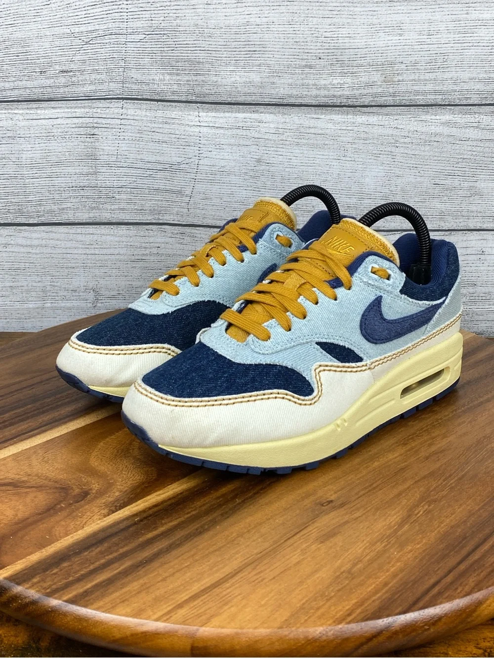 Nike Air Max 1 '87 Denim Aura Ivory Women’s Shoes FQ8900-440 Sneaker Size 7.5